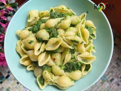 Conchiglie Cime di Rapa e Peperocino Pezzi