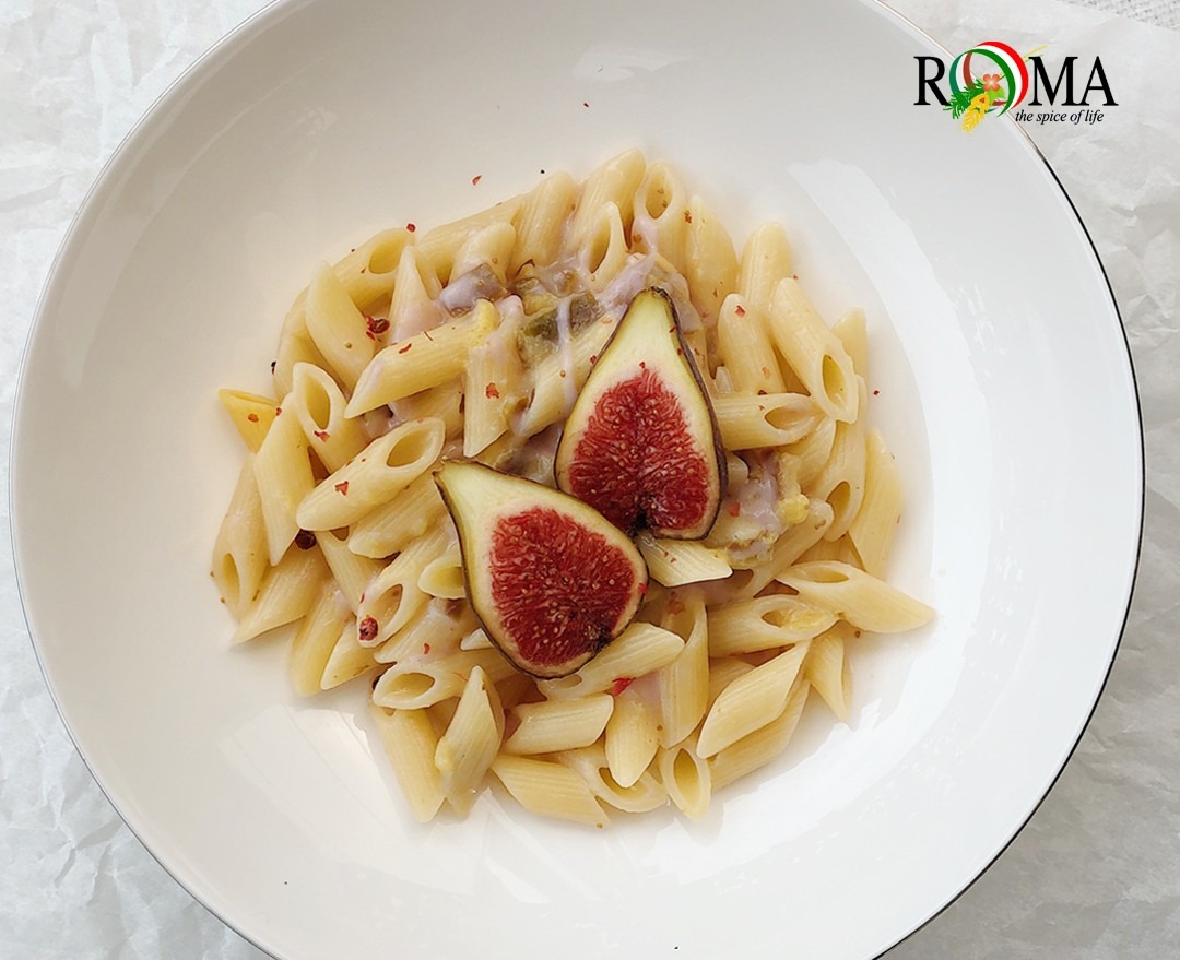 Penne Caciocavallo, Fichi e Pepe Rosa