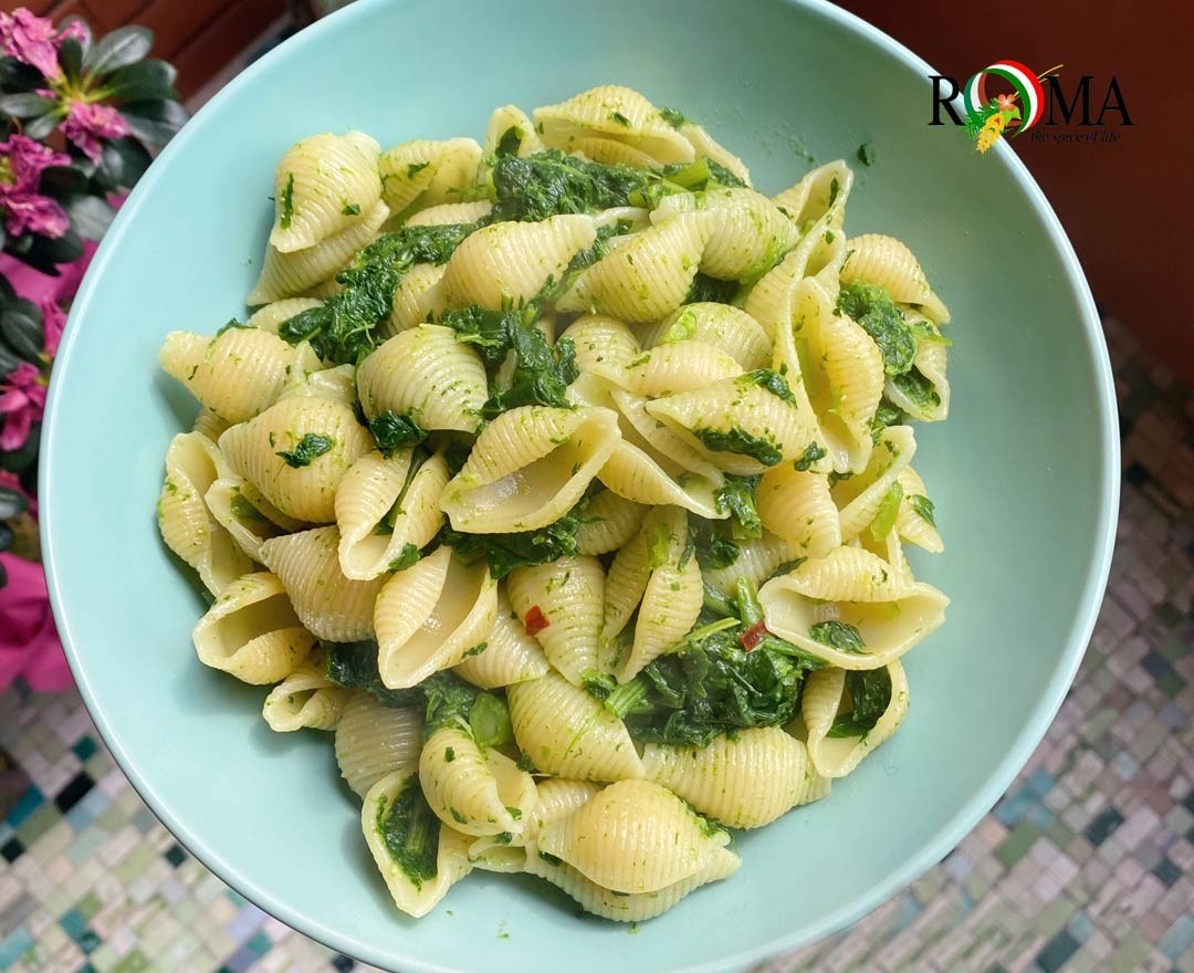Conchiglie Cime di Rapa e Peperocino Pezzi