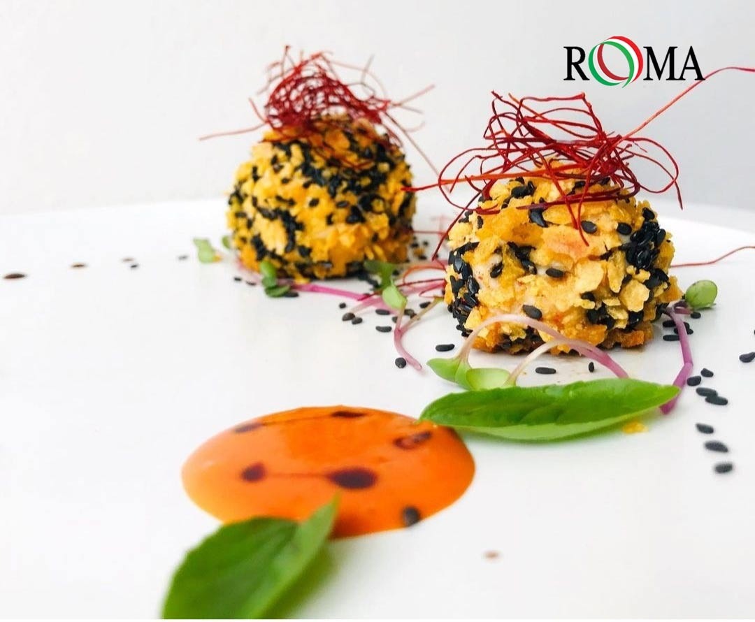 Nuggets Sesamo Nero, Cornflakes e Fili di Peperoncino
